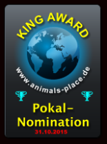 King Award Nominationsschild Animals Place