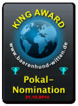 King Award Nominationsschild Bärenhund Witten