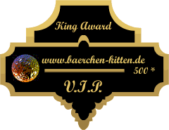 King Award Medaille VIP Baerchen-Kitten
