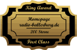 King Award Medaille Frist Class Radio Ballerburg