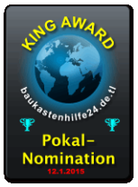 King Award Nominationsschild Baukastenhilfe24