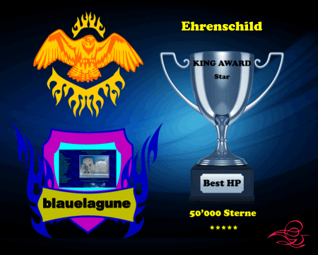 King Award Ehrenschild Blaue Lagune
