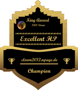 King Award Medaille Champion Clown2012