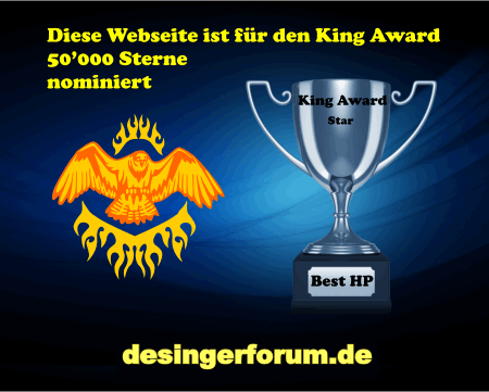 King Award Nominationsschild Desingerforum