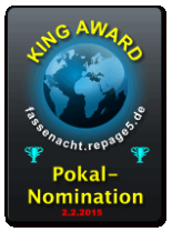 King Award Nominationsschild Fassenacht