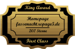 King Award Medaille First Class Fassenacht