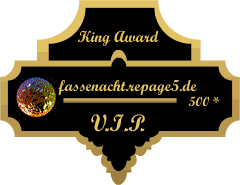 King Award Medaille VIP Fassenacht