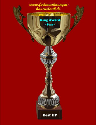 King Award Pokal Ferienwohnungen-Harzurlaub