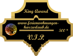 King Award Medaille VIP Ferienwohnungen-Harzurlaub