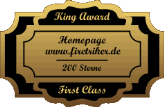 King Award Medaille First Class Firetriker