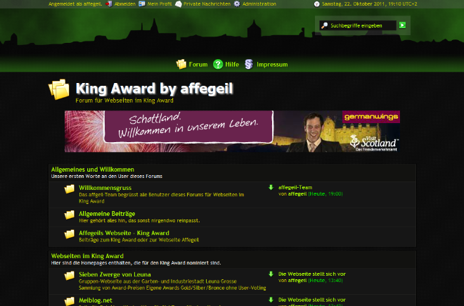 Bild zur Startseite des Forums King Award by affegeil