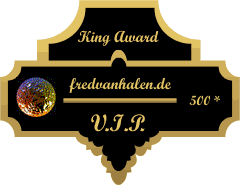 King Award Medaille VIP Fred van Halen