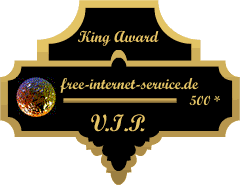 King Award Medaille VIP Free Internet Service