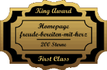 King Award Medaille First Class Freude bereiten mit Herz