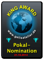 King Award Nominationsschild Gelis Atelier