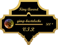 King Award Medaille VIP Gimp Bastelecke