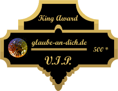 King Award Medaille VIP Glaubeandich