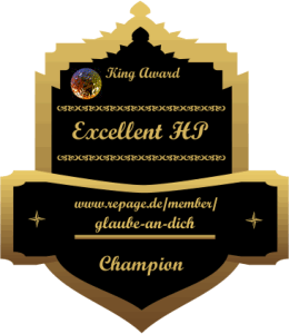 King Award Medaille Excellent HP Glaube-an-dich