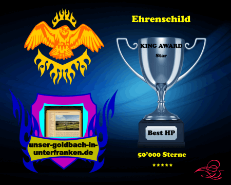 King Award Ehrenschild Unser Goldbach in Unterfranken