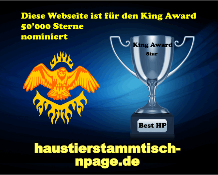 King Award Nominationsschild Haustierstammtisch Npage
