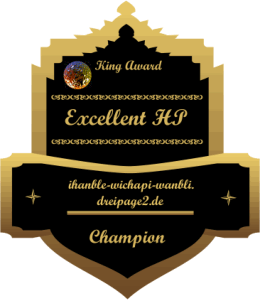 King Award Medaille Champion Ihanble-Wichapi-Wanbli