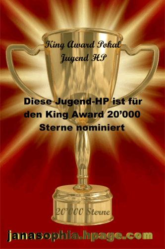 King Award Nominationsschild Jana Sophia