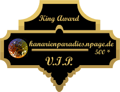 King Award Medaille VIP Kanarienparadies