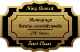 King Award Medaille First Class Karins Serviettenseite
