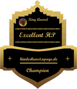 King Award Medaille Excellent HP Kinderkunst