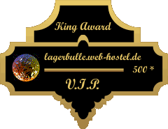 King Award Medaille Lagerbulle Webhostel