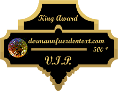 King Award Medaille VIP Der Mann für den Text