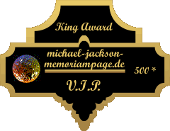 King Award Medaille VIP Michael Jackson