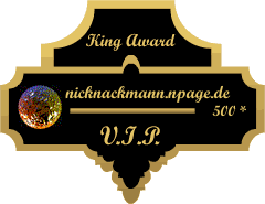 King Award Medaille VIP Nicknackmann