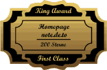 King Award Medaille First Class Note