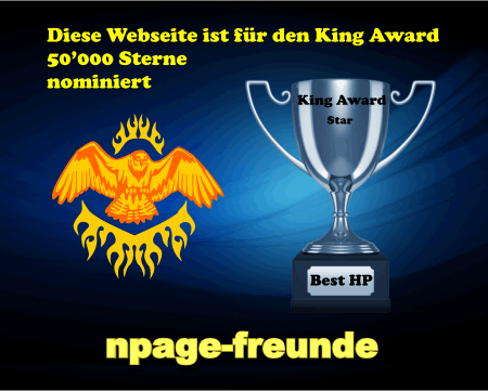King Award Nominationsschild Npage Freunde