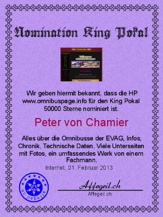 King Award Nominationsurkunde Omnibuspage