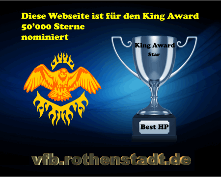 King Award Nominationsschild VFB.Rothenstadt