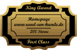 King Award Medaille First Class Rund-um-Hunde