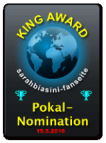 King Award Nominationsschild Sarah Biasini Fanseite