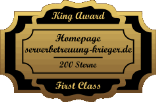 King Award Medaille First Class Serverbetreuung Krieger
