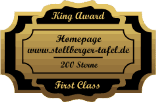 King Award Medaille First Class Stollberger-Tafel