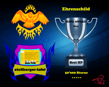 King Award Ehrenschild Stollberger-Tafel