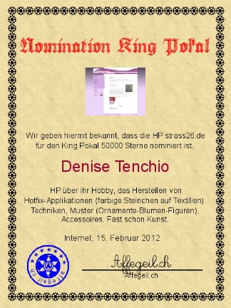 King Award Nominationsurkunde Strass26
