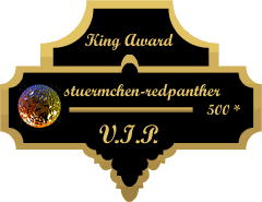 King Award Medaille VIP Stuermchen Redpanther