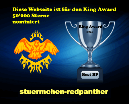 King Award Nominationsschild Stuermchen Redpanther
