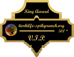 King Award Medaille VIP Tierhilfe-Spikyranch