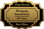King Award Medaille First Class Tierwelt