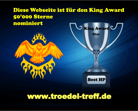 King Award Nominationsschild Troedel-Treff