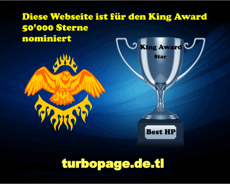 King Award Nominationsschild Turbopage