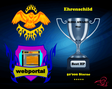 King Award Ehrenschild Webportal